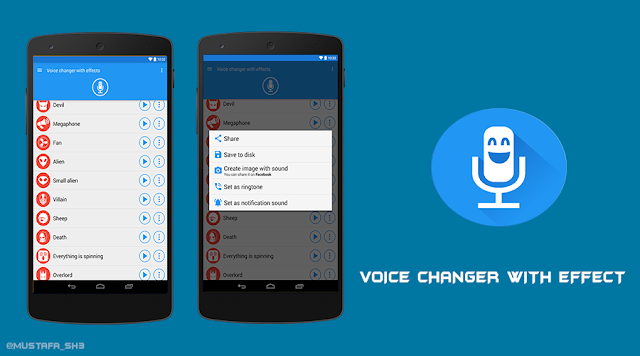 Voice changer with effects