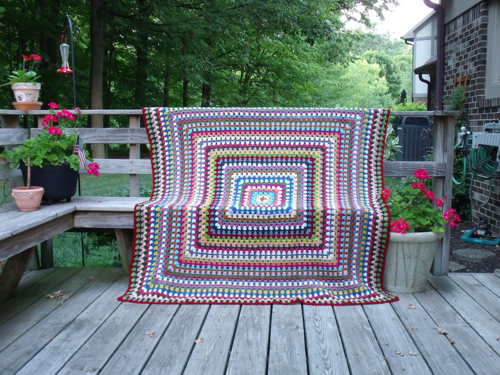 Easy Crochet Pattern Granny Square Afghan Tutorial