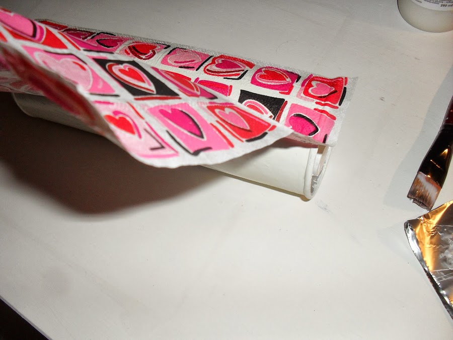 De bote de patatas a jarron para San Valentin