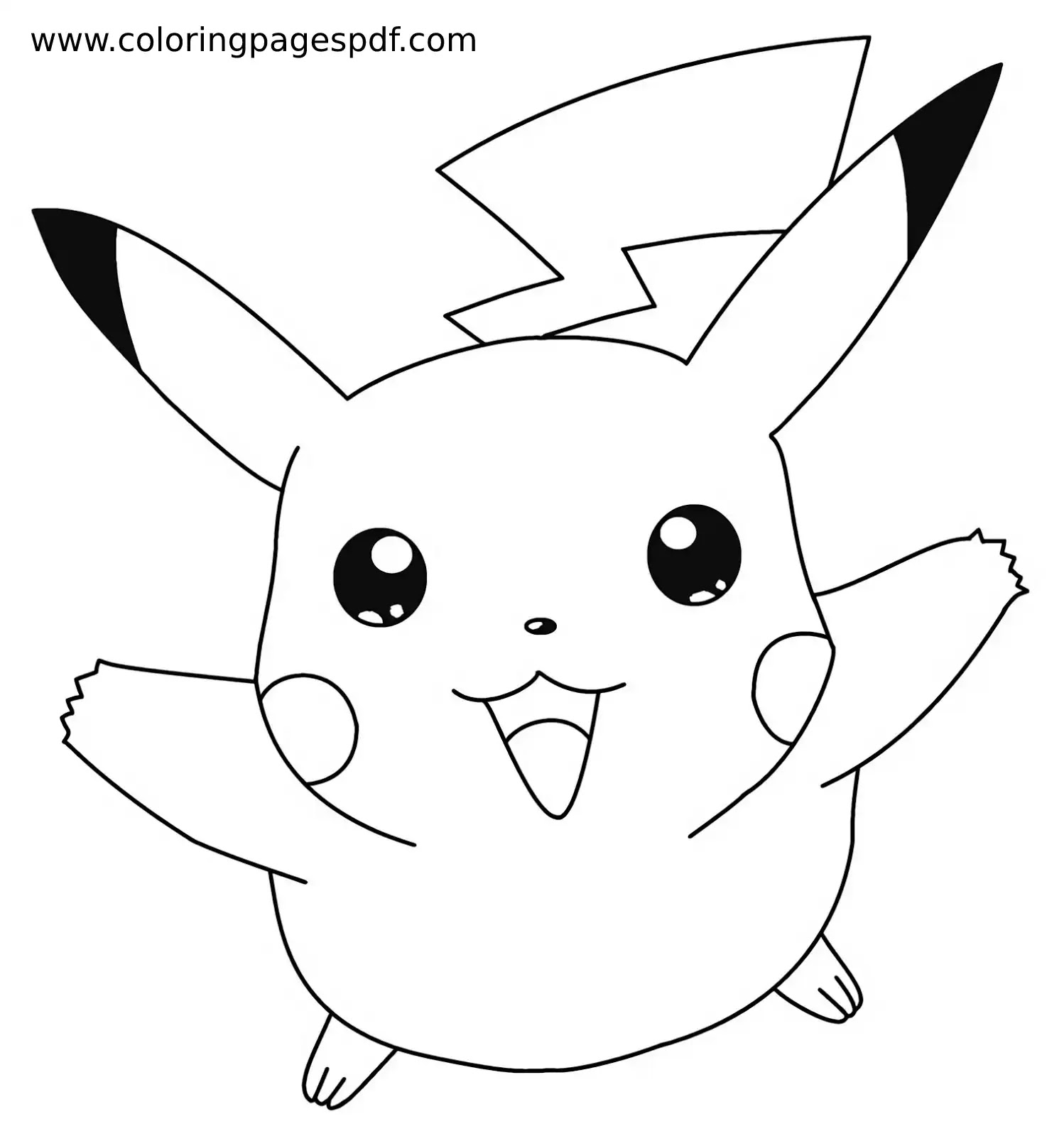 Coloring Page Of Pikachu