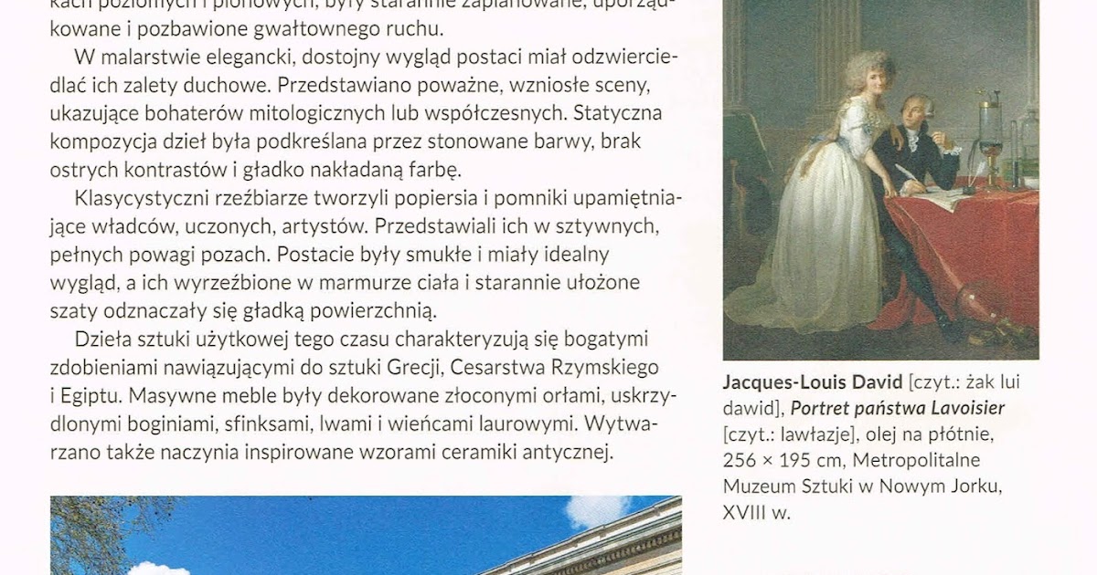 Kompozycja Statyczna W Sztuce Klasycyzmu plastyka, terapia: Plastyka kl.5e