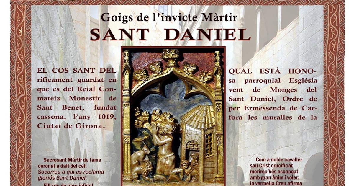 Els meus goigs de cada dia Sant Daniel, màrtir