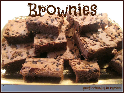 brownies con gocce di cioccolato