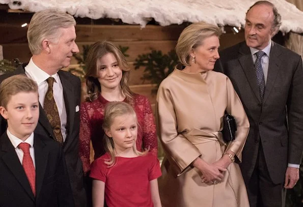 King Philippe, Queen Mathilde and their children Crown Princess Elisabeth, Prince Gabriel, Prince Emmanuel and Princess Eleonore