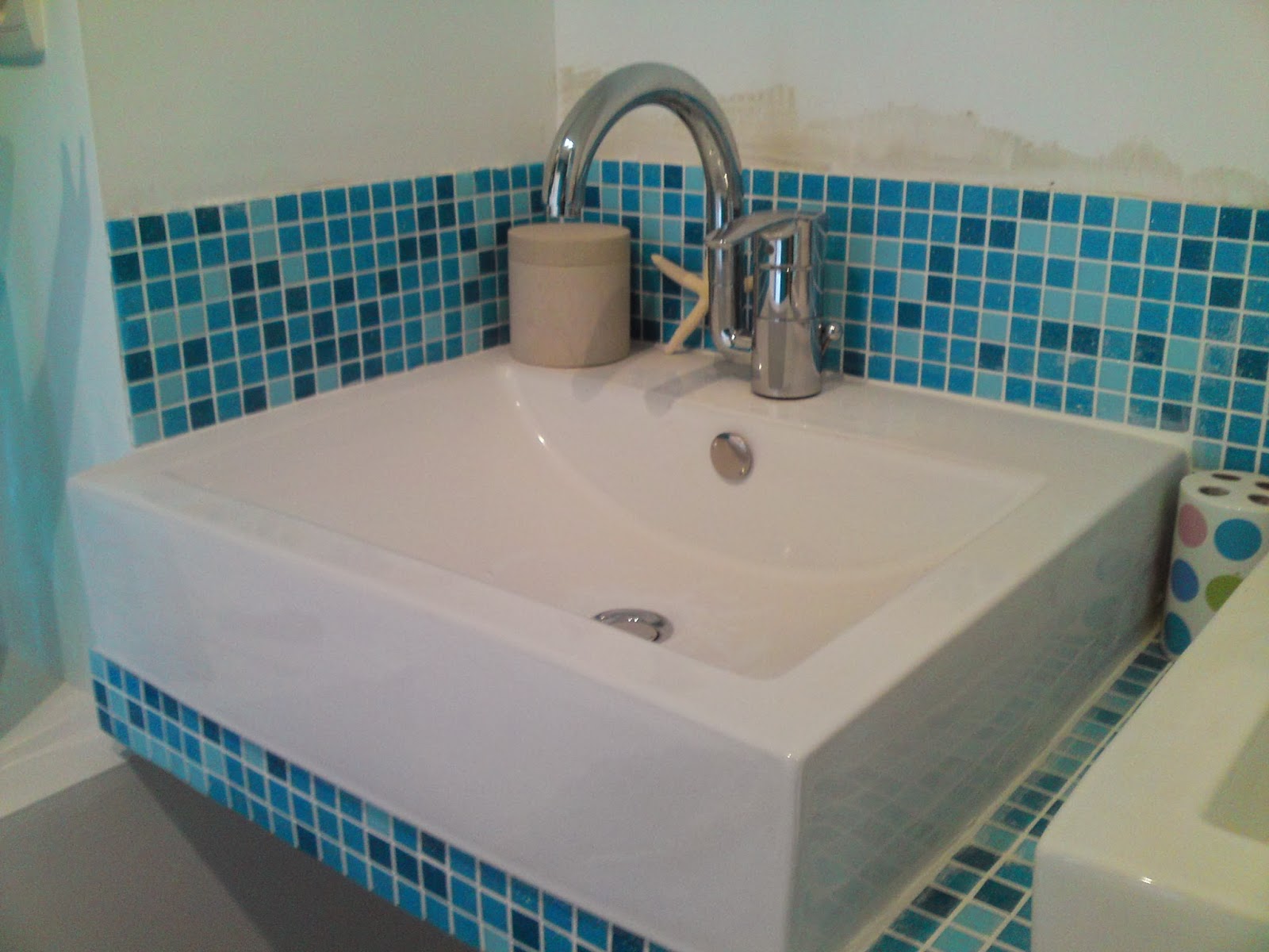 lcch Salle de bain Pose de double vasques sur plaque de