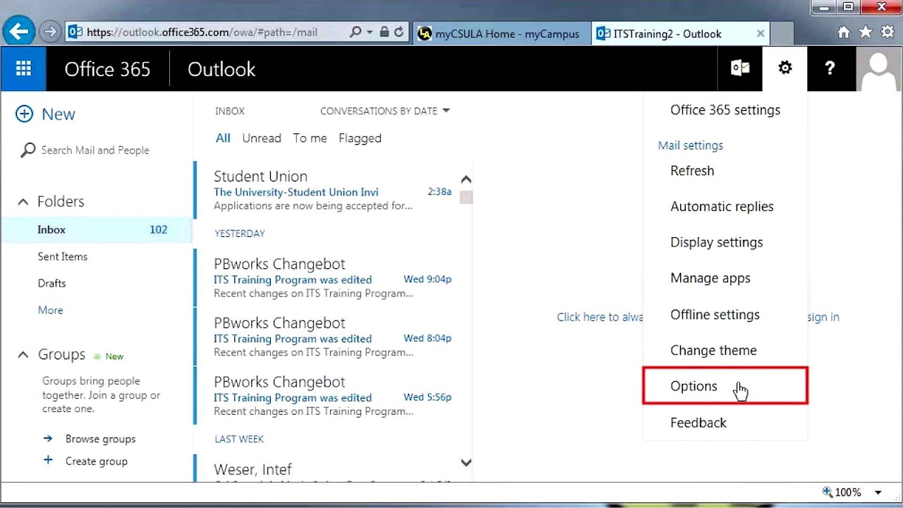 Outlook Web App Office 365 Office Choices