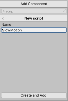 Adding the slow motion script