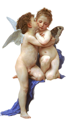 imagen vintage ángeles de Bouguereau