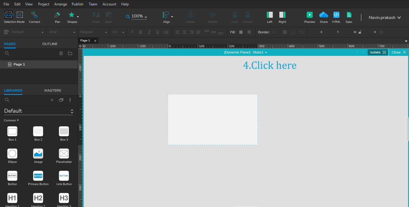 dynamic panel widgets in axure 9