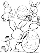 Conejos de pascua para colorear manualidades para pascua