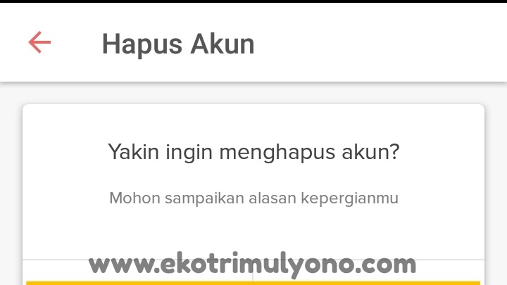 Hapus hago di cara akun Mengizinkan pengguna