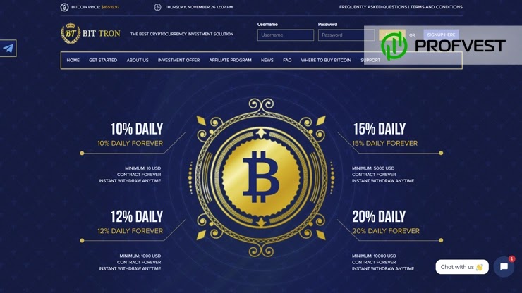 Bit Tron: обзор и отзывы о bit-tron.io (HYIP платит) Bit Tron обзор и отзывы HYIP-проекта