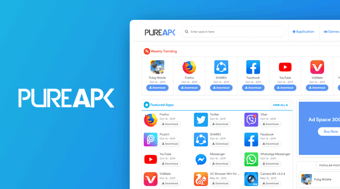 Pure APK Responsive Blogger Template