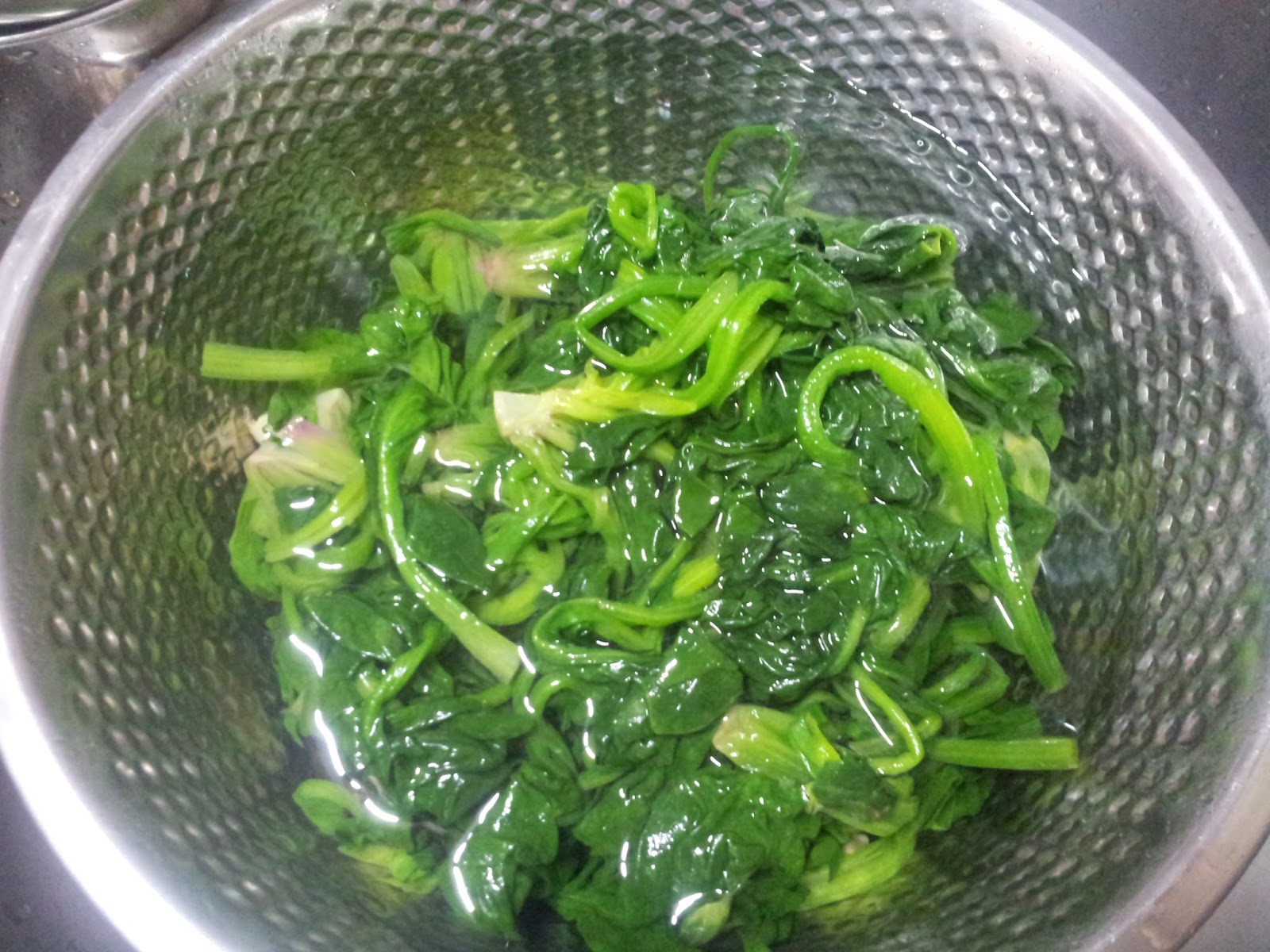 My Korean Food Recipes Korean vegetable salad series No.3 spinach salad