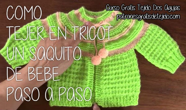 Clase gratis online tricot: chaqueta de bebe