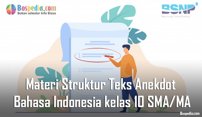 Materi Struktur Teks Anekdot Mapel Bahasa Indonesia Kelas 10 Sma Ma Bospedia
