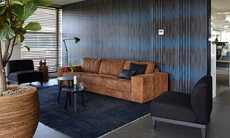 Salas en color marrón y azul - Salas con estilo