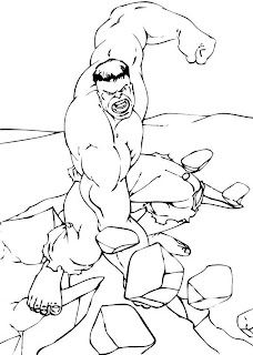 the incredible HULK the avengers coloring sheets