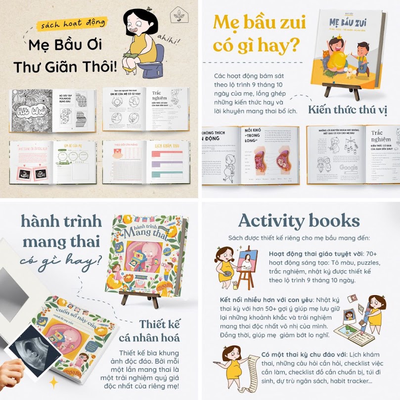 [A116] Sách tô màu thai giáo cho Bà Bầu - Mẹ Bầu Zui