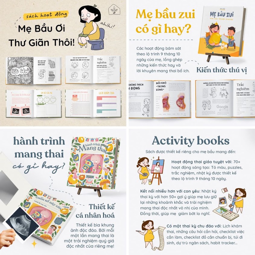 [A116] Sách tô màu giải đố cho Bà Bầu thư giãn