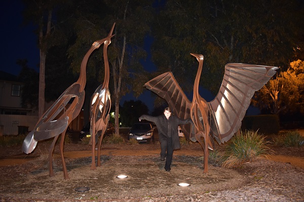 Corowa Public Art | Brolga Sculpture by High Country Forge