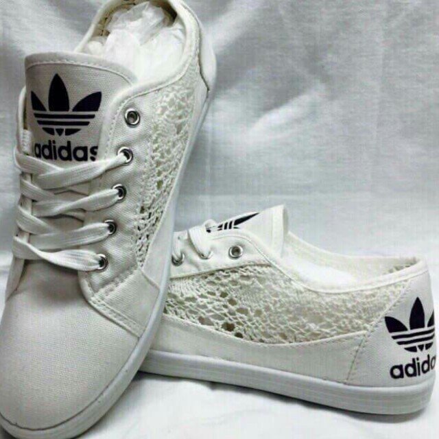 adidas white lace pumps