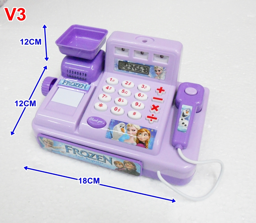 BongBongIdea TOY CASH REGISTER CASH COUNTER FROZEN ELSA ANNA