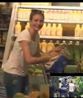 Cameron Díaz in the supermarket