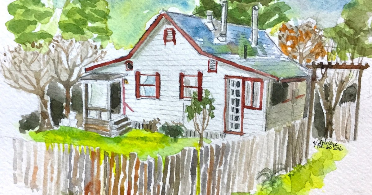 Urban Sketchers S.F. Bay Area Rustic home in Ukiah