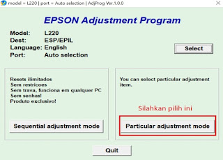 Resetter Printer Epson L220
