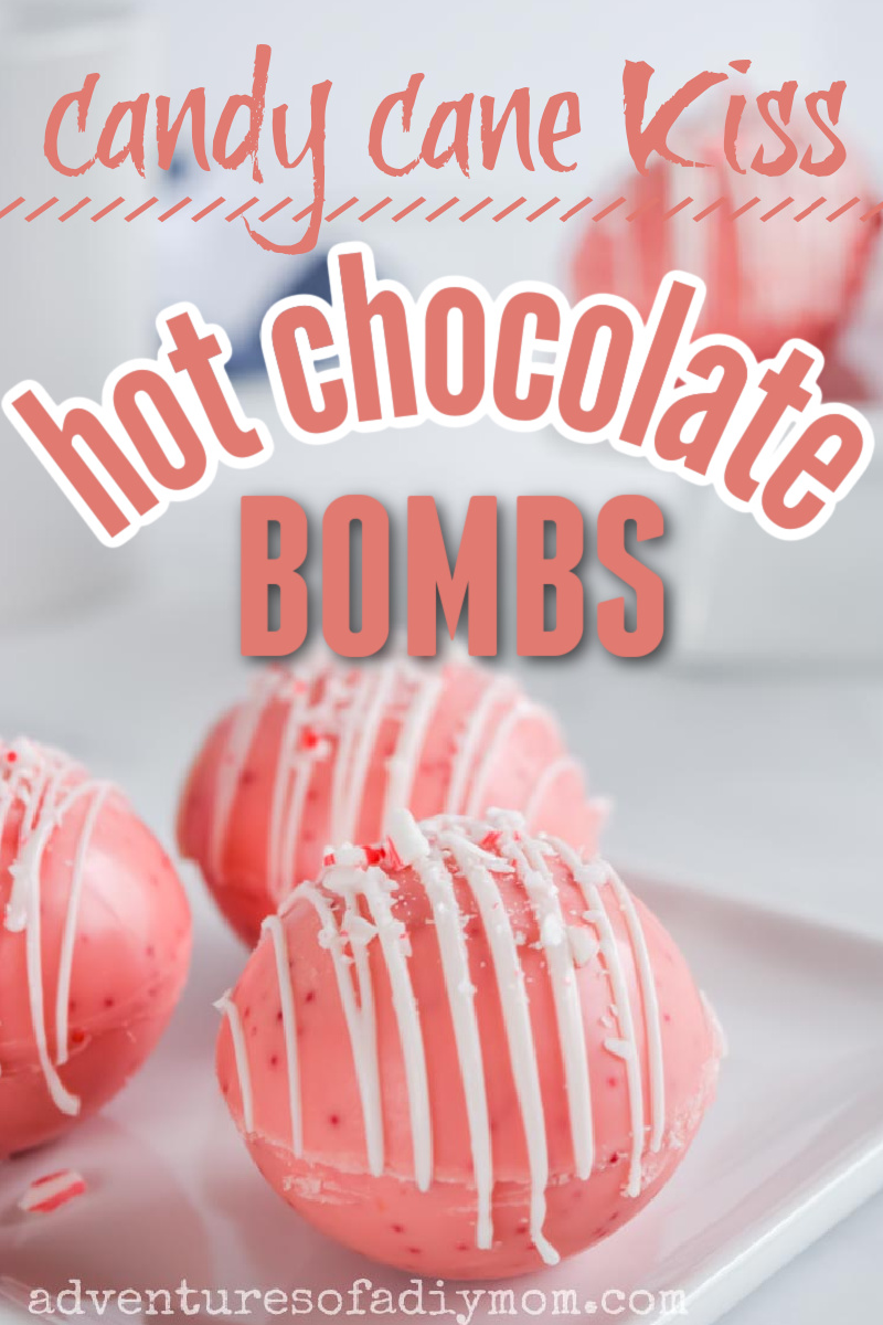 Candy Cane Kiss Hot Chocolate Bombs - Adventures of a DIY Mom
