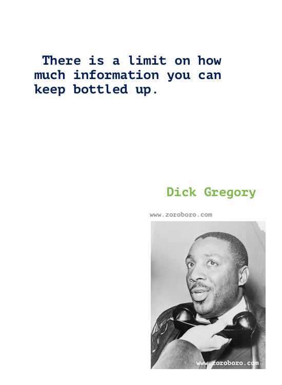 Dick Gregory Quotes, Dick Gregory Books Quotes, Dick Gregory on People, Racism & Civil Rights, Dick Gregory (Comedian) Writings