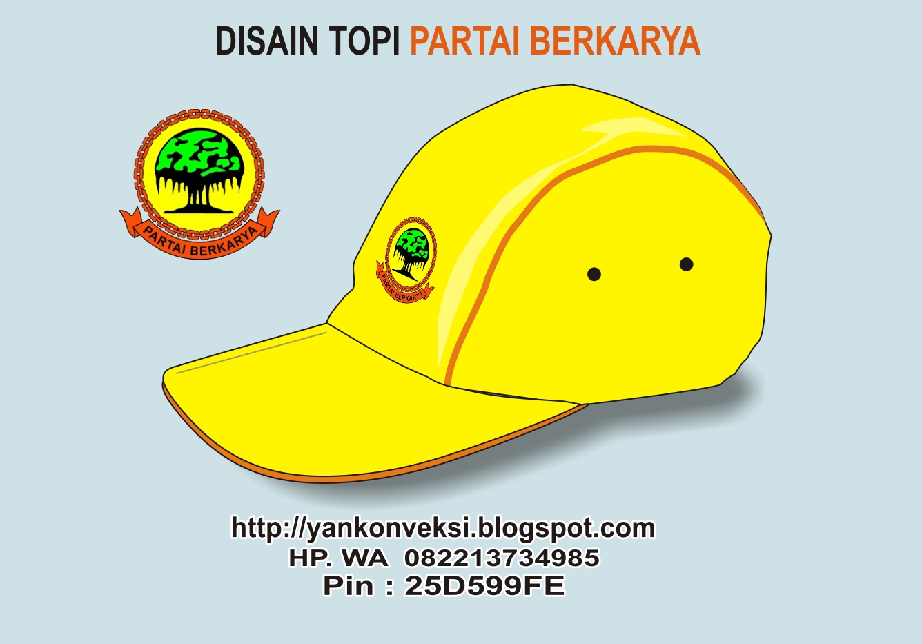 TOPI PESANAN PARTAI BERKARYA SAMARINDA