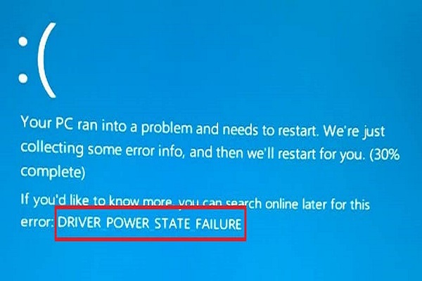 windows stop code driver power state failure