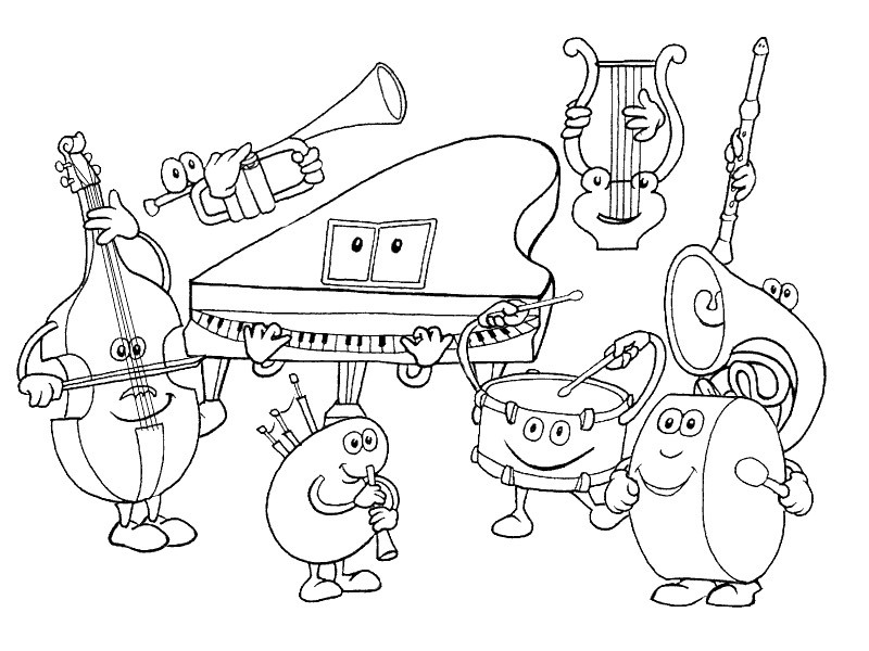 instruments coloring pages - photo #7