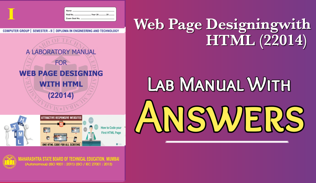 22014  Page Designing with HTML LabManual Answers PDF MSBTE I