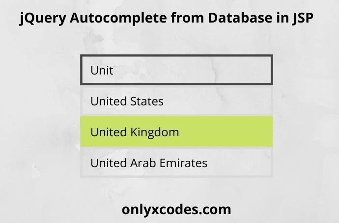 How To Use Autocomplete Jquery In Jsp Oracle