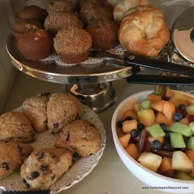 breakfast buffet at Tallman Hotel in Upper Lake, California