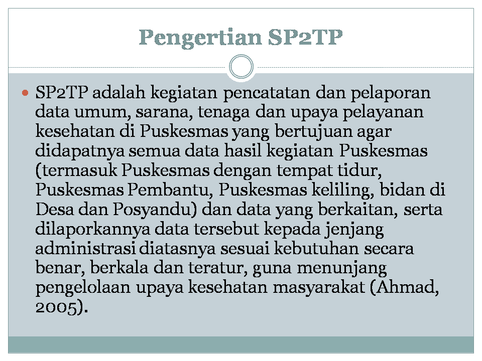 Pencatatan Dan Pelaporan Kesehatan Masyarakat Seputar