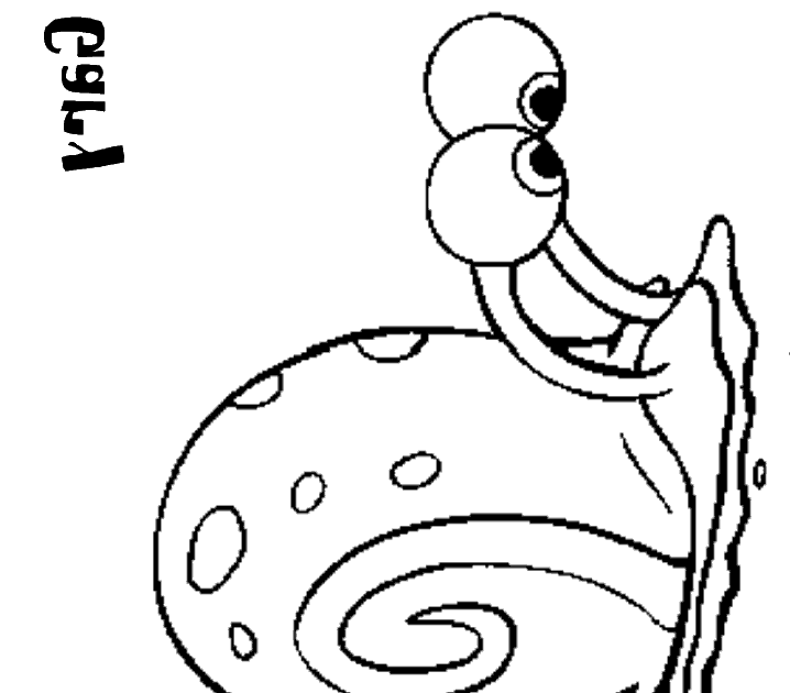 Gary From SpongeBob Coloring Page