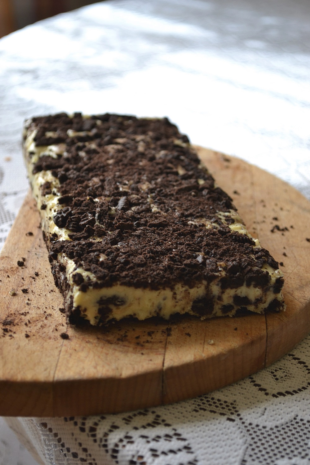 Blok Z Białej Czekolady I Oreo
