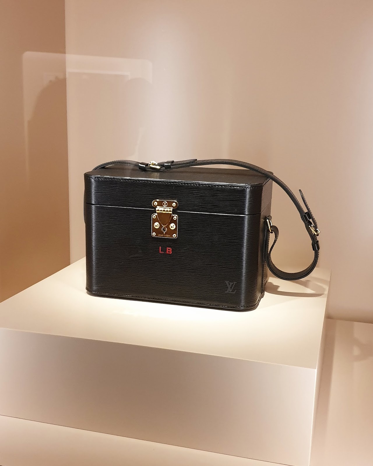 Kuala Lumpur, Malaysia - July 30, 2019: Louis Vuitton X Supreme Keepall  Bandouliere Epi 45 Red At The Time Capsule Exhibition By Louis Vuitton KLCC  In Kuala Lumpur. Stock Photo, Picture and