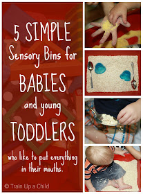 5 Simple Sensory Bins for Babies and Toddlers ~ Learn Play Imagine
