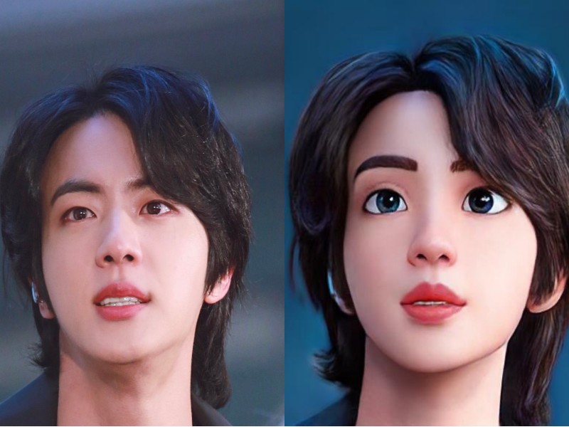 نسخة صور ديزني للعضو جين الأكثر انتشار بين صور Bts أنمي | شاهد الصور