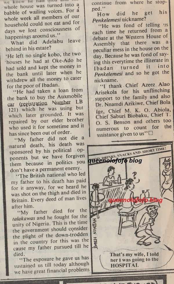 The Final Hours Of Adegoke Adelabu Penkelemesiby Daughter