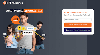 IIFL Securities Refer and Earn Program - Earn Rs. 500 Gift Voucher Per Referral