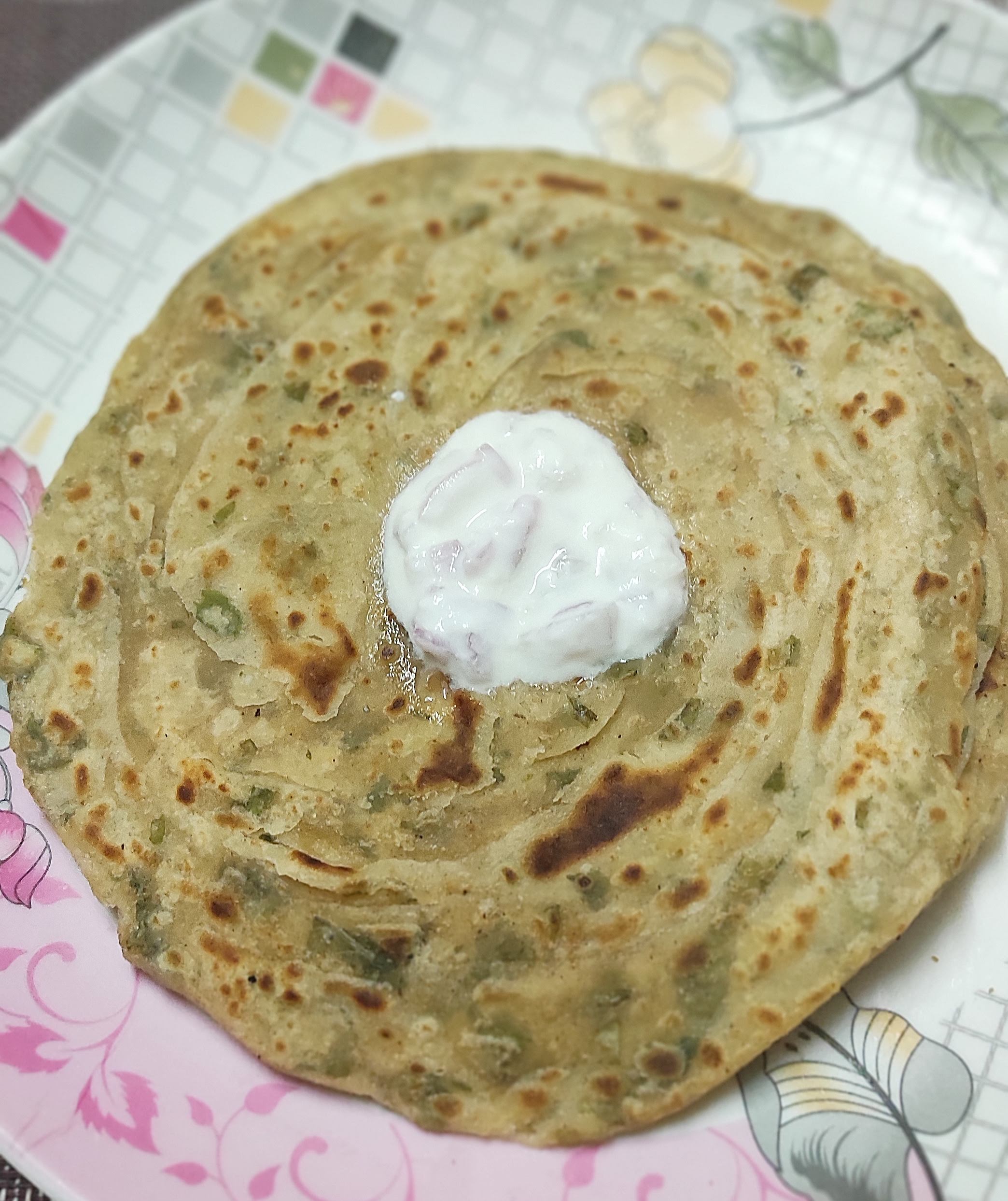 Mint paratha/ spiced mint paratha