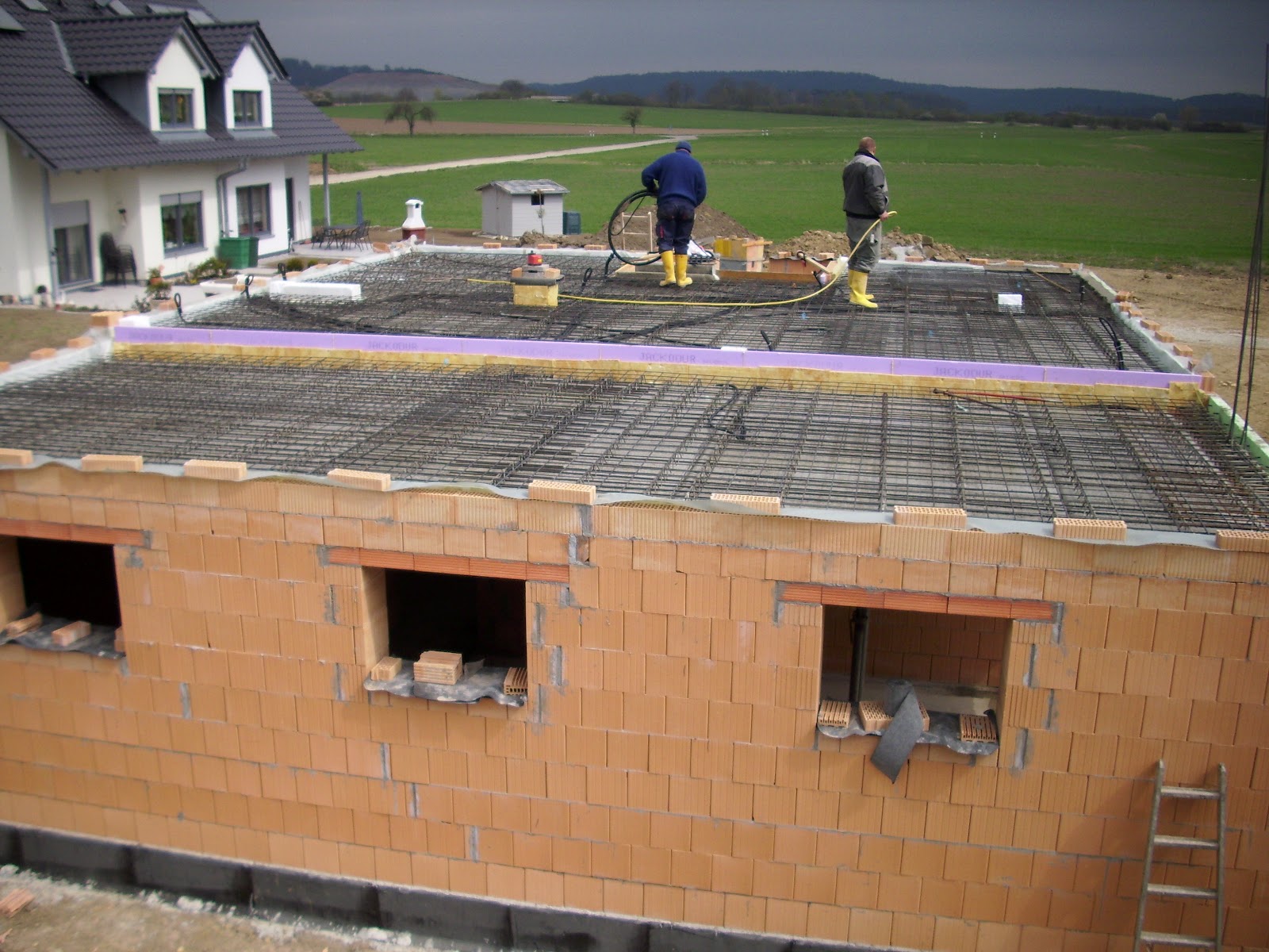 Scheler-Bau: Baustelle Stauch, Erdgeschoß-Decke