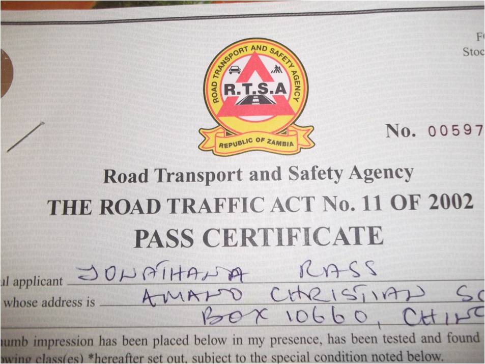 Jona and Kerry in Zambia Back to normality!