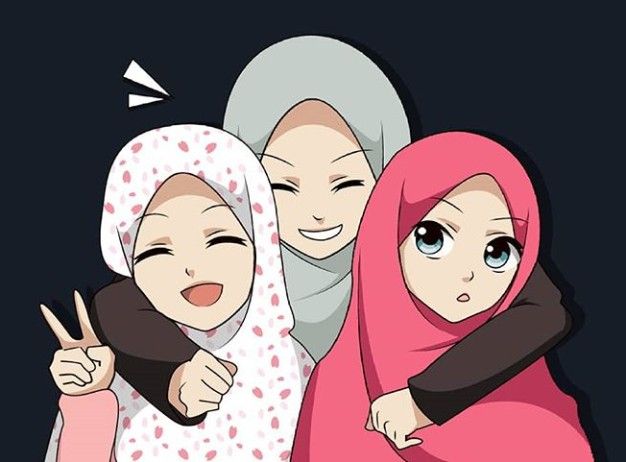 Gambar kartun muslimah